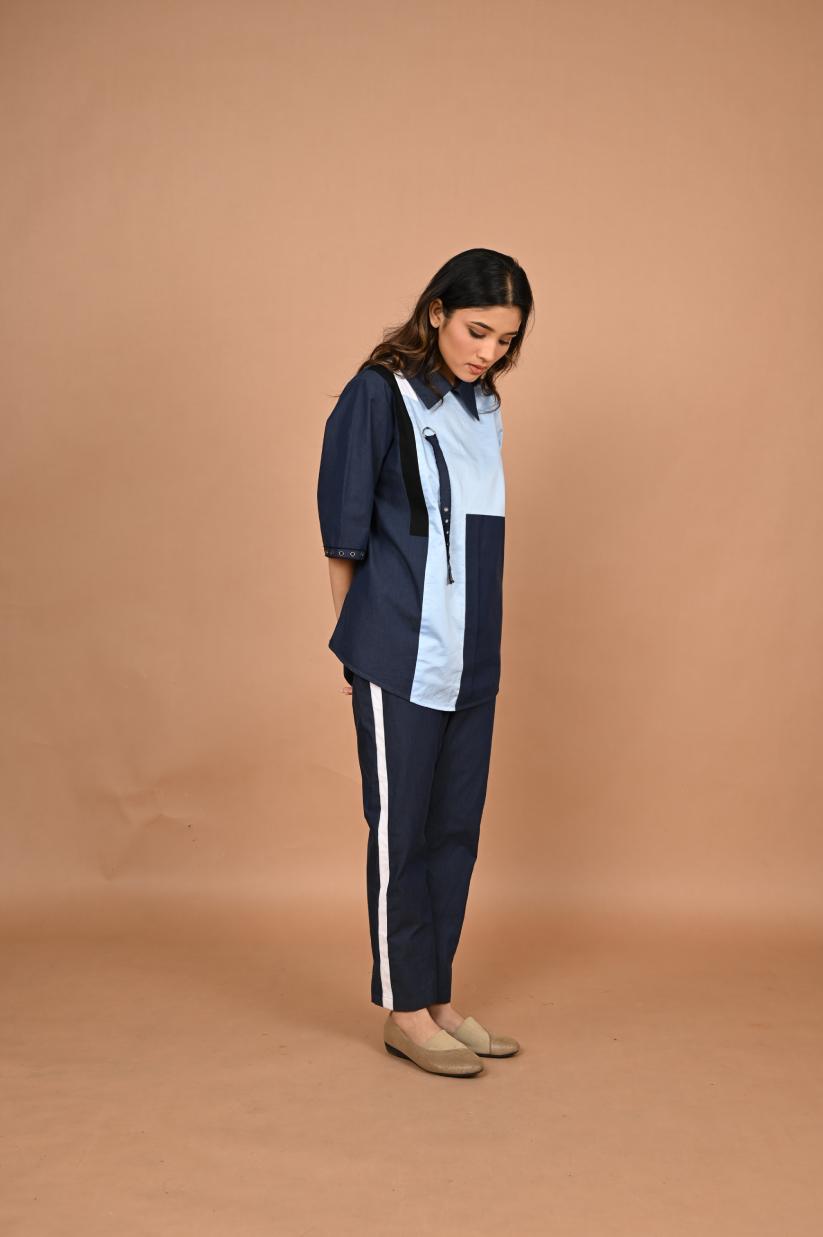 The Colorblock Denim set