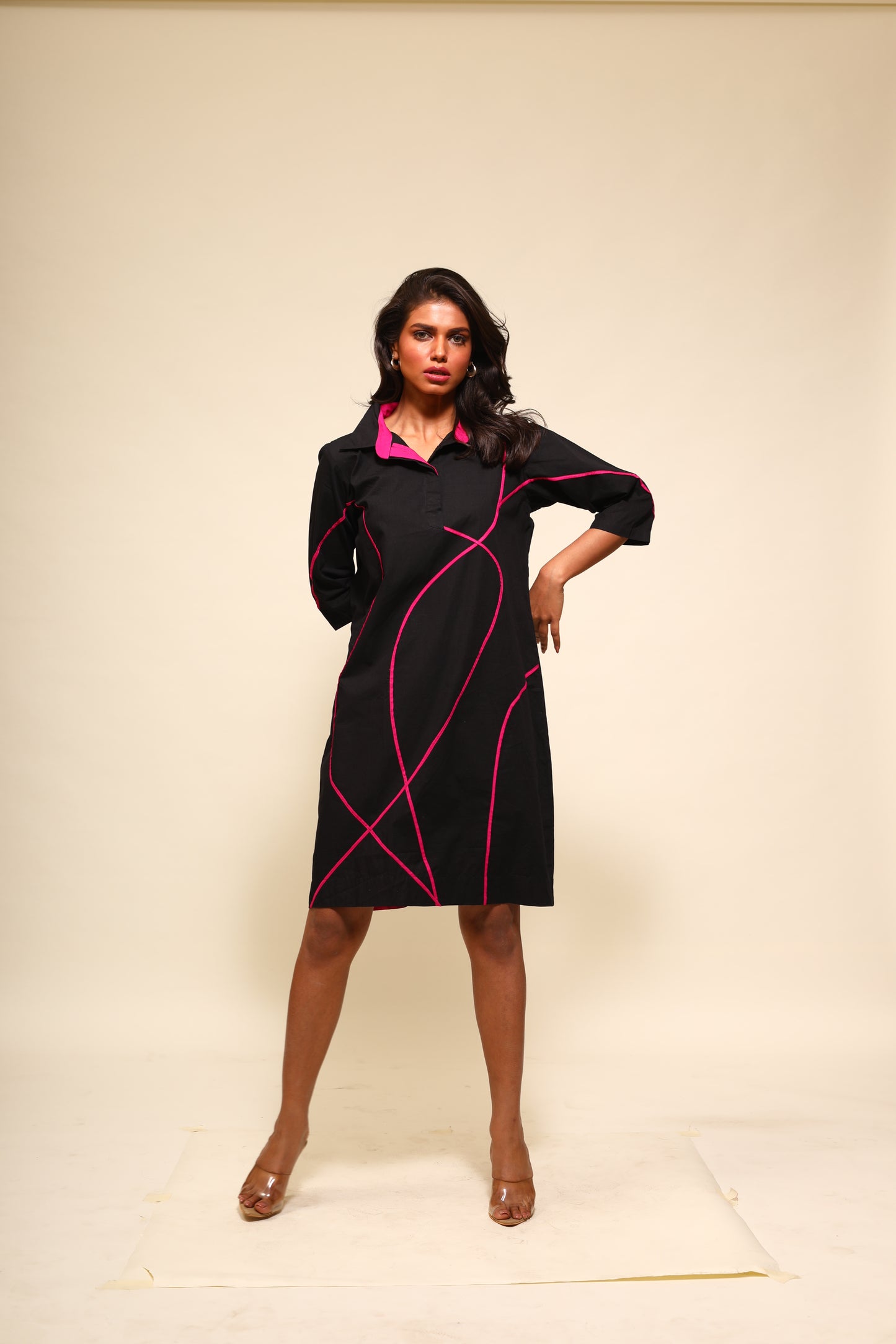 Black Wandering Path Dress