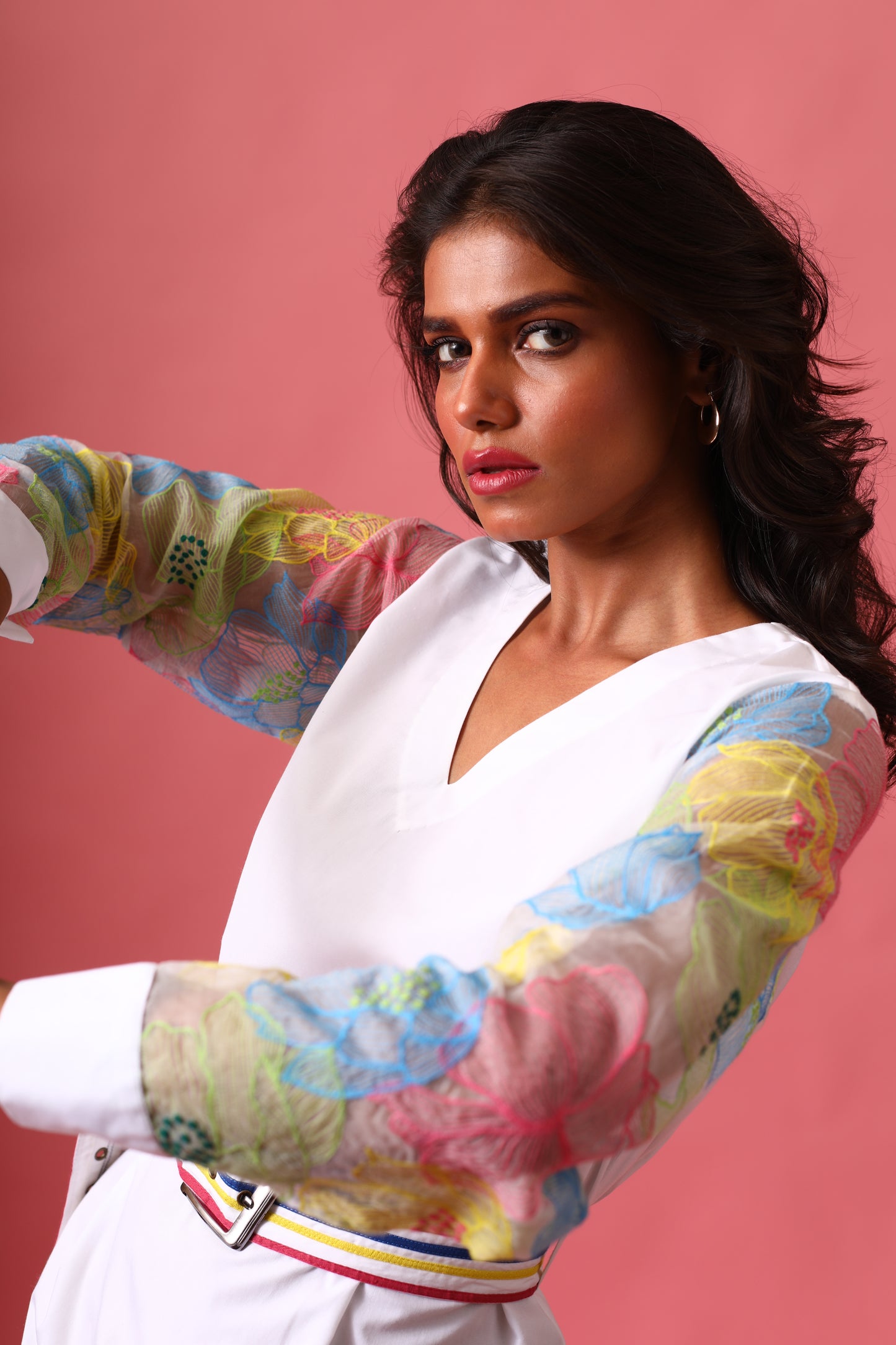 Waterlily Shift Dress in White