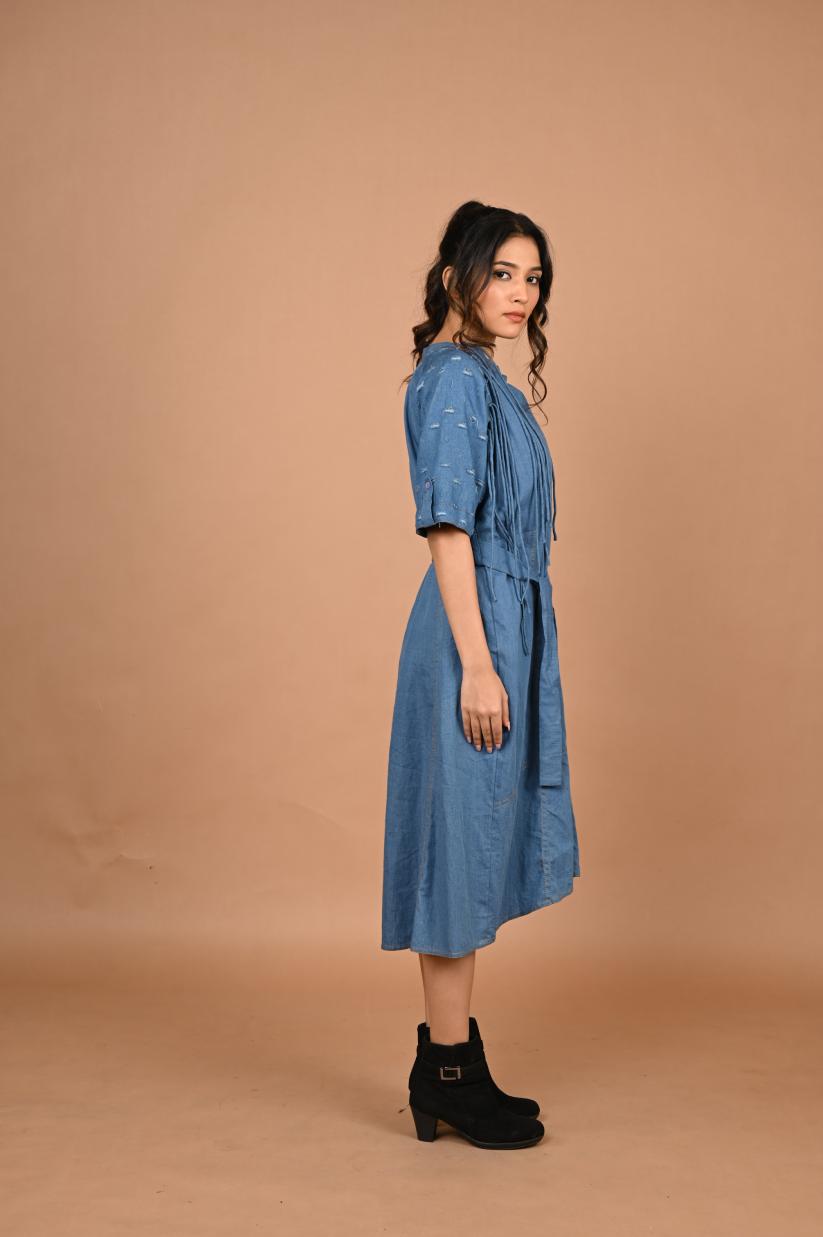 The String Denim Dress