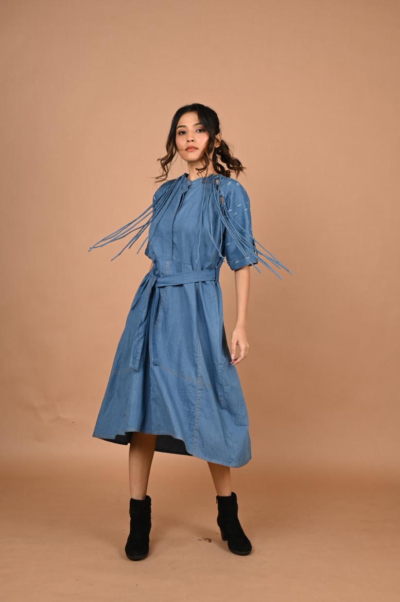 The String Denim Dress