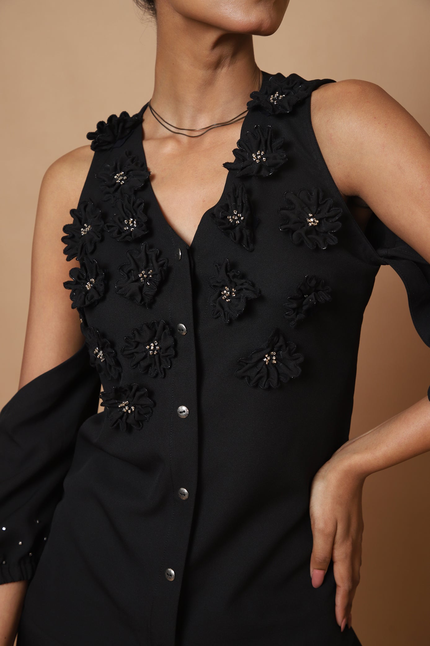 Black Co-ord with Detached Sleeves