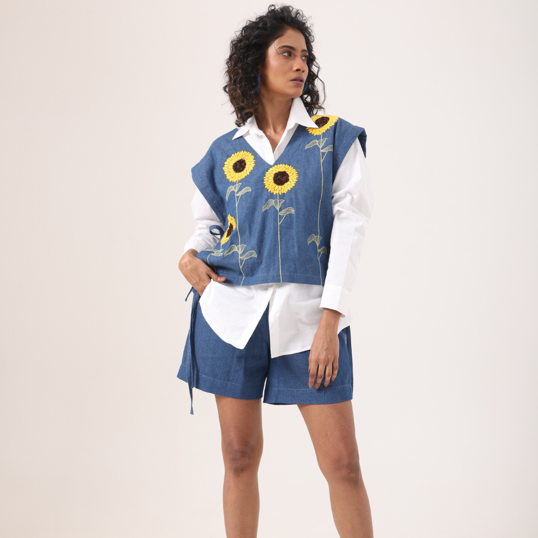 Sunflower Vest Co-Ord Set