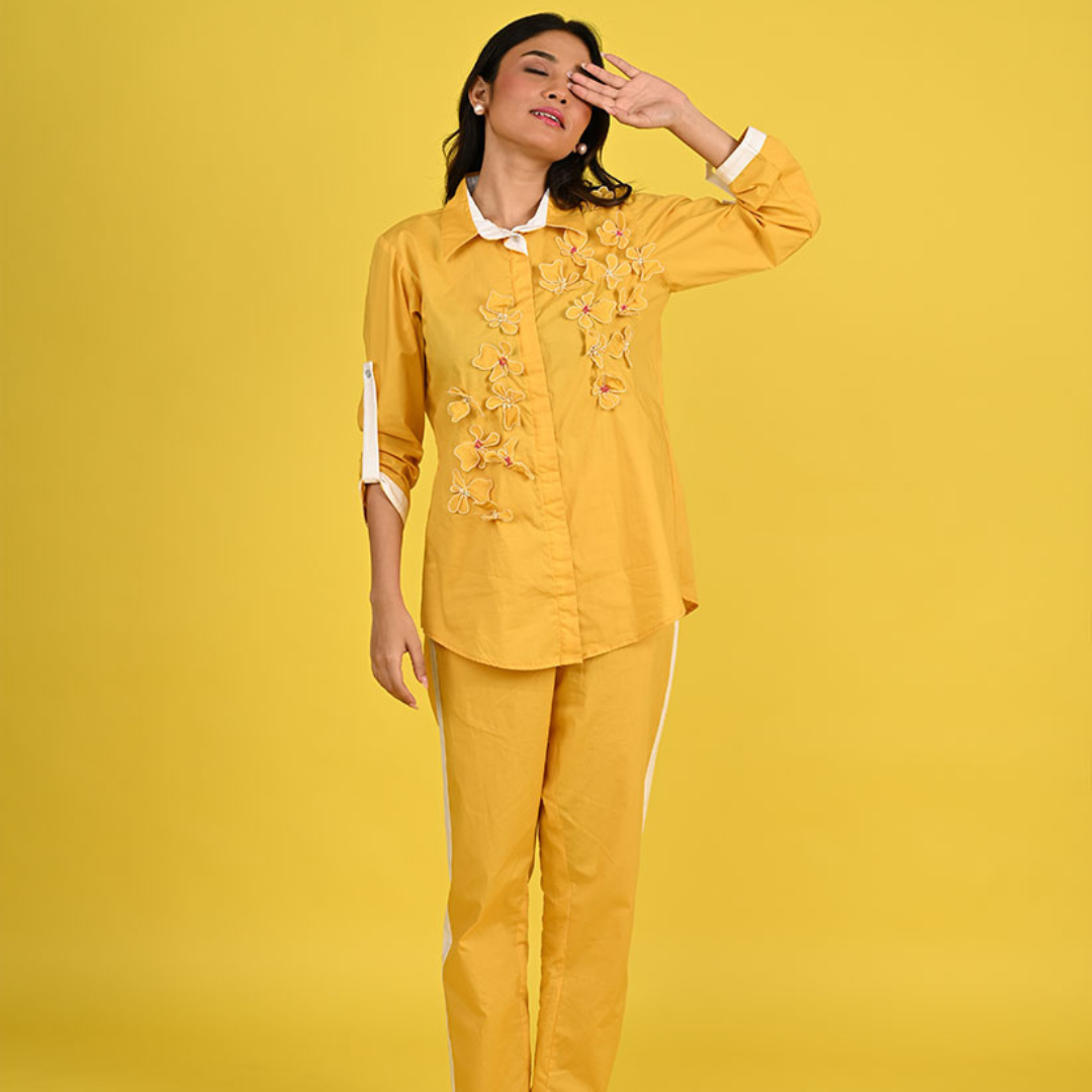 Yellow Wire Flower Co ord