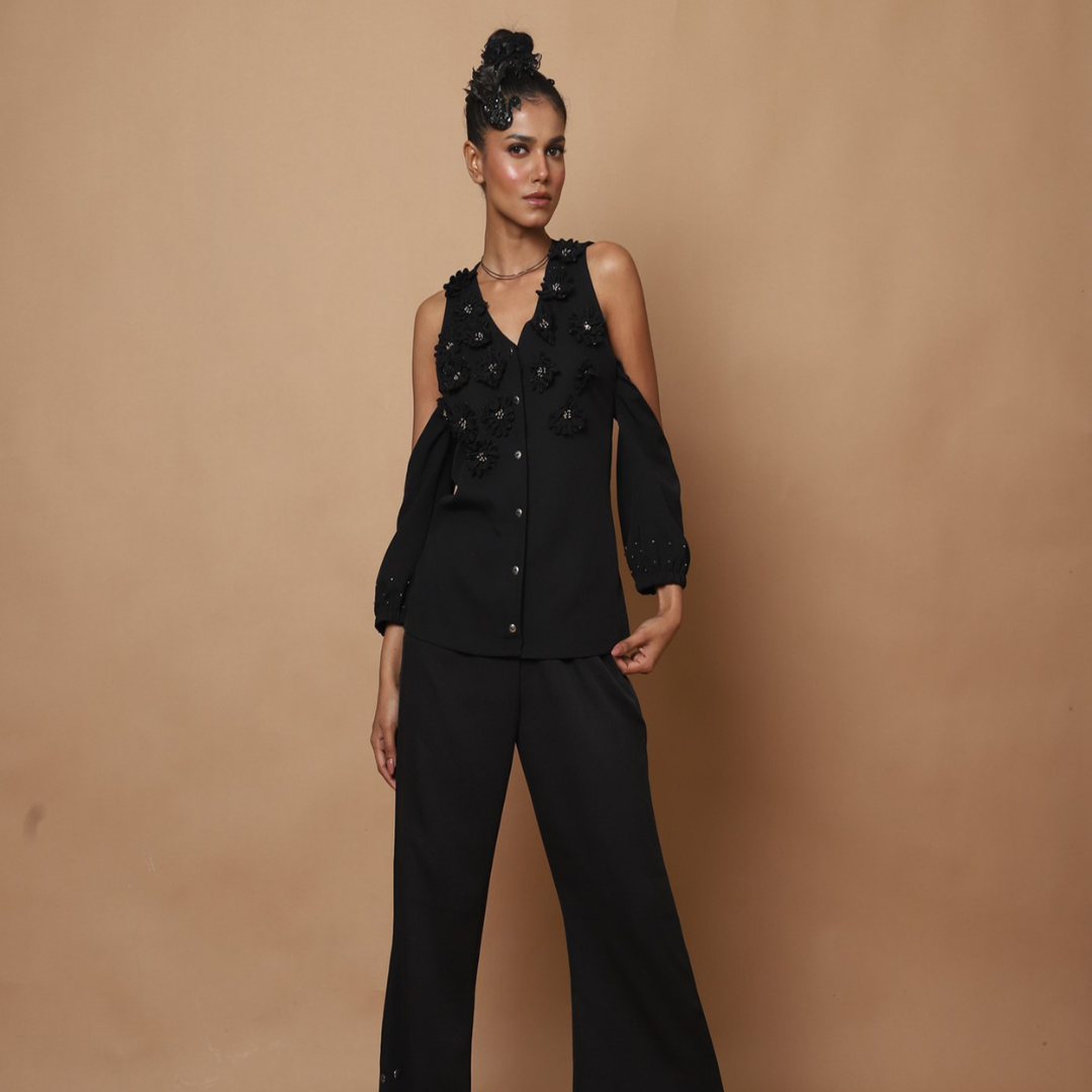 Black Co-ord with Detached Sleeves
