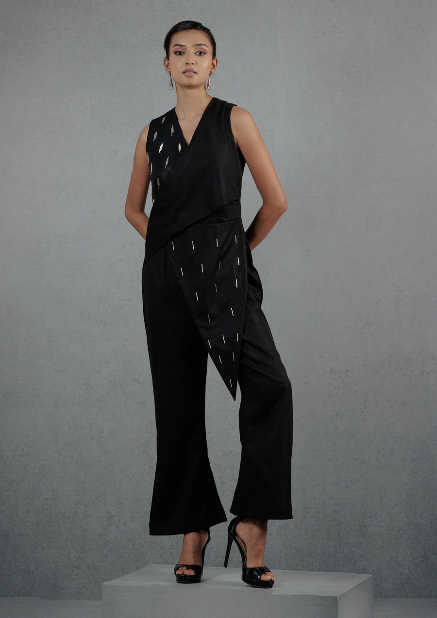Black Pipe Jumpsuit - Alternate