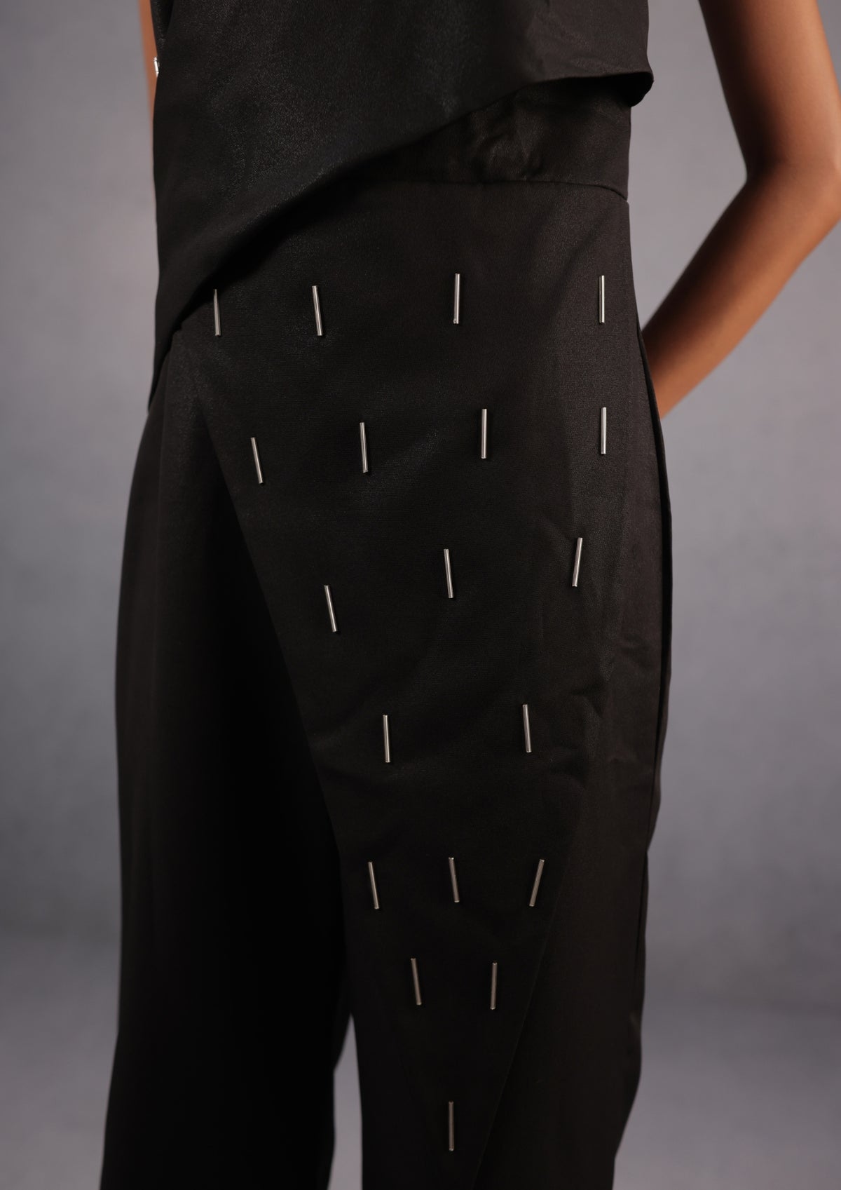 Black Pipe Jumpsuit - View 4