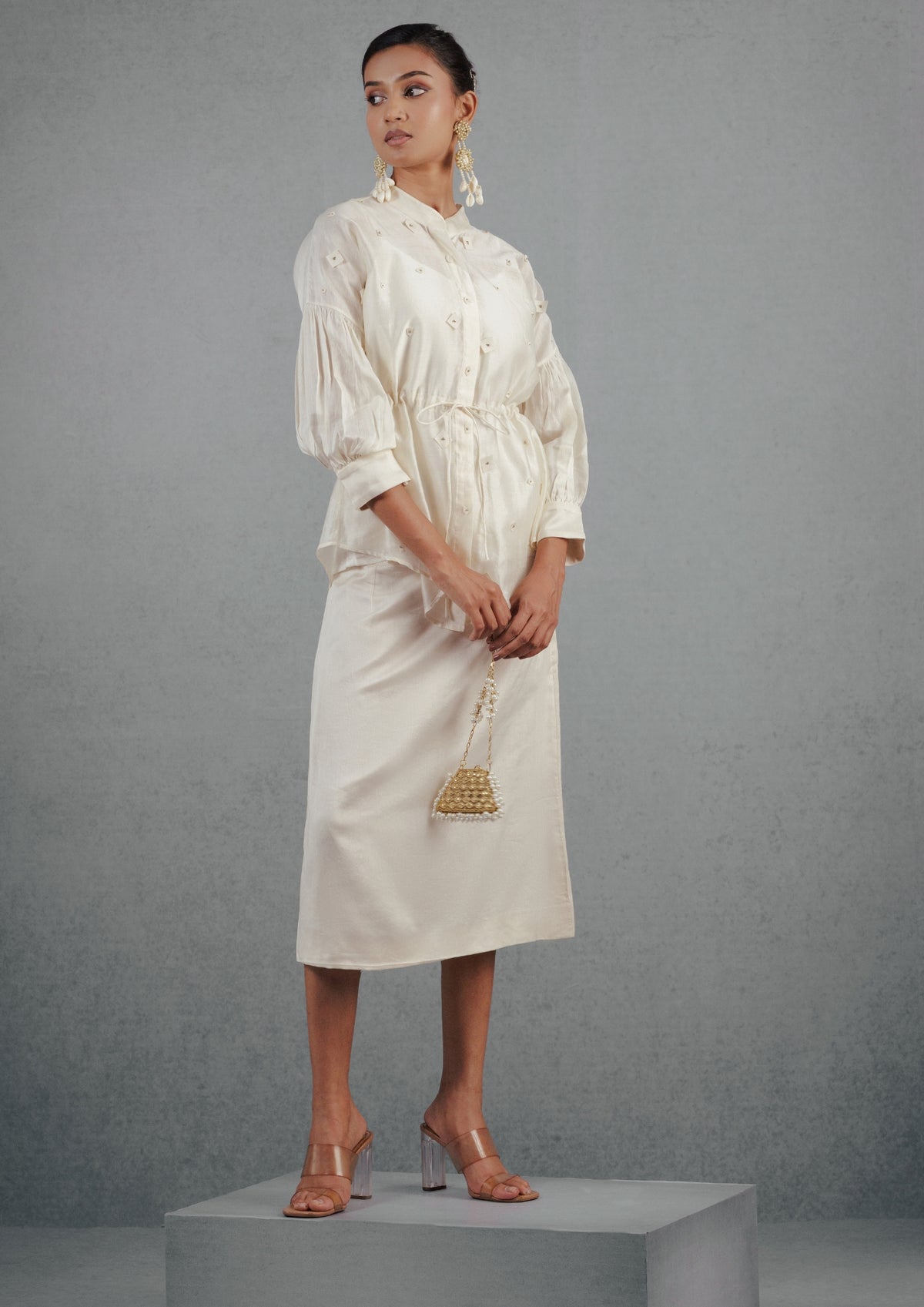 Ivory Confetti Skirt Set - View 3