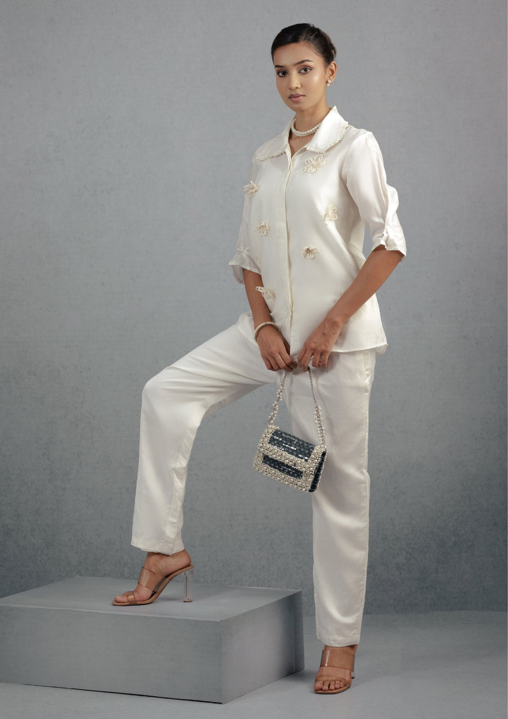 Ivory Cord Flower Co-Ord Set