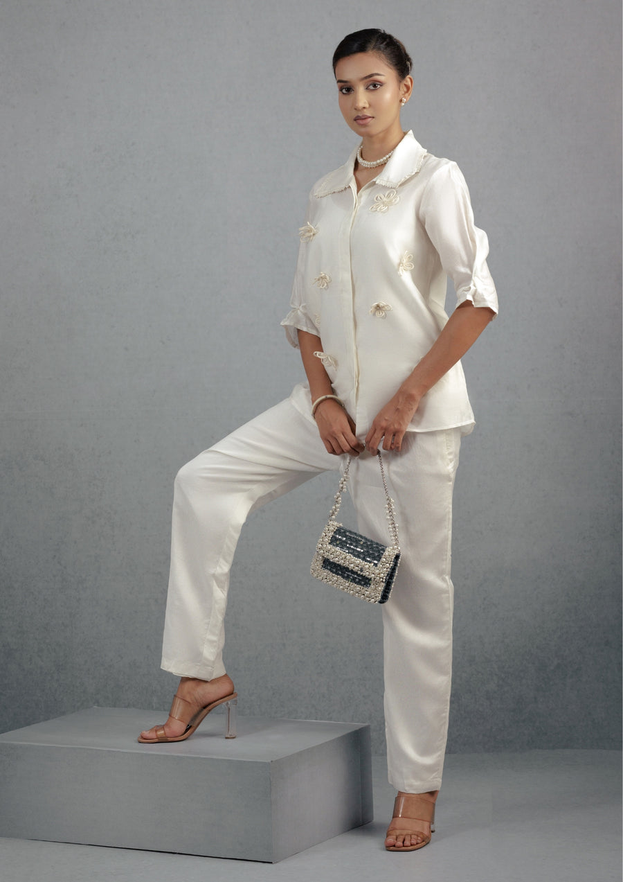 Ivory Cord Flower Co-Ord Set