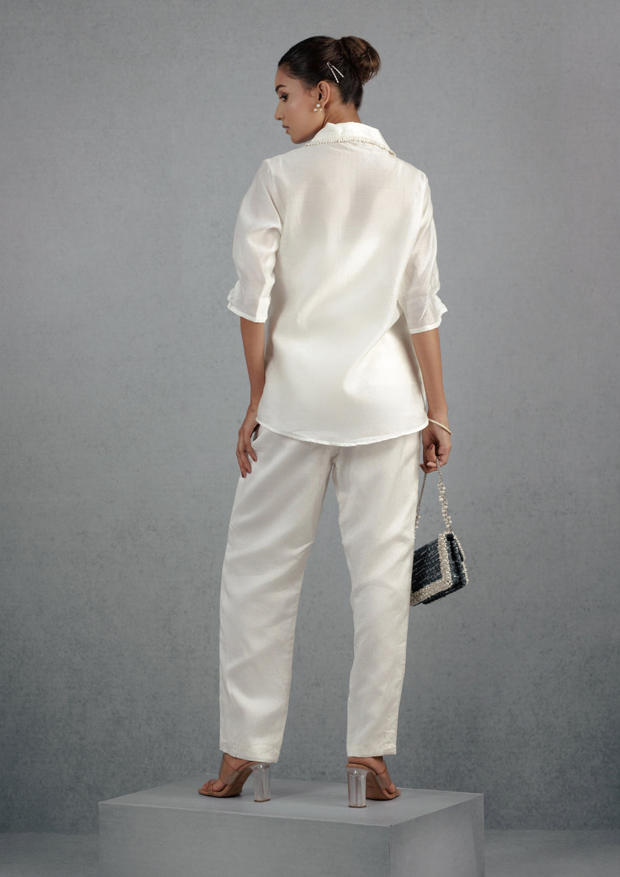 Ivory Cord Flower Co-Ord Set - Alternate