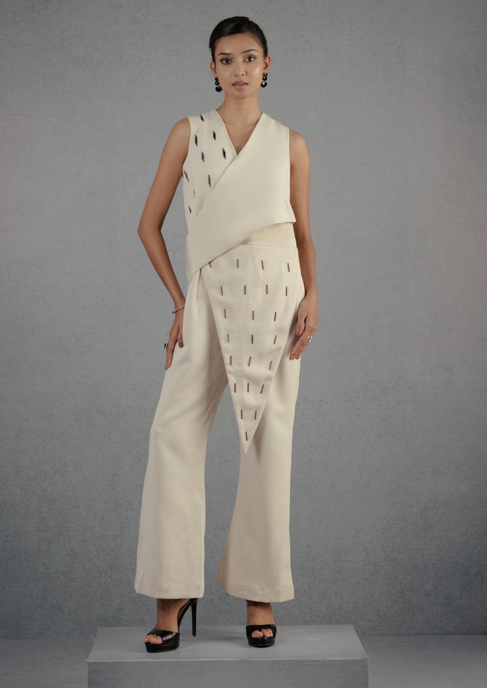 Ivory Pipe Jumpsuit