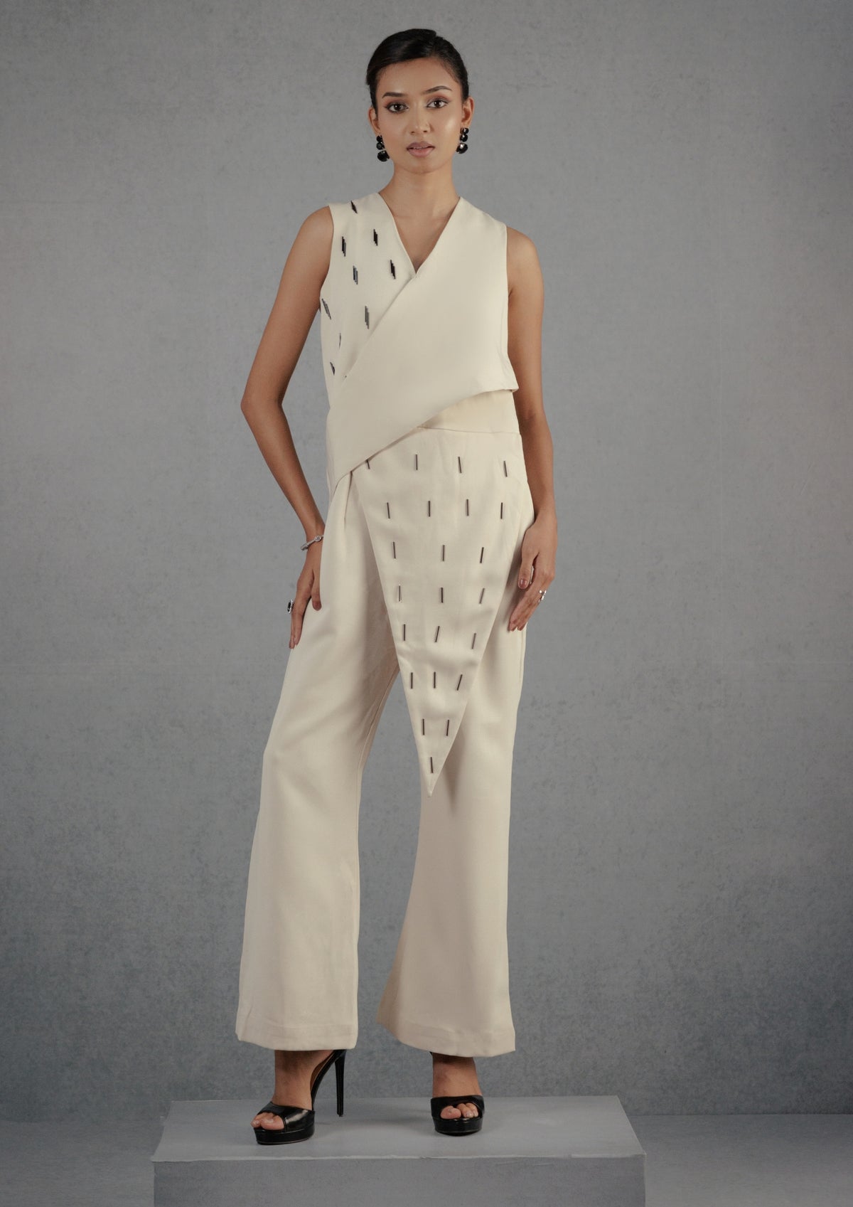 Ivory Pipe Jumpsuit - View 1