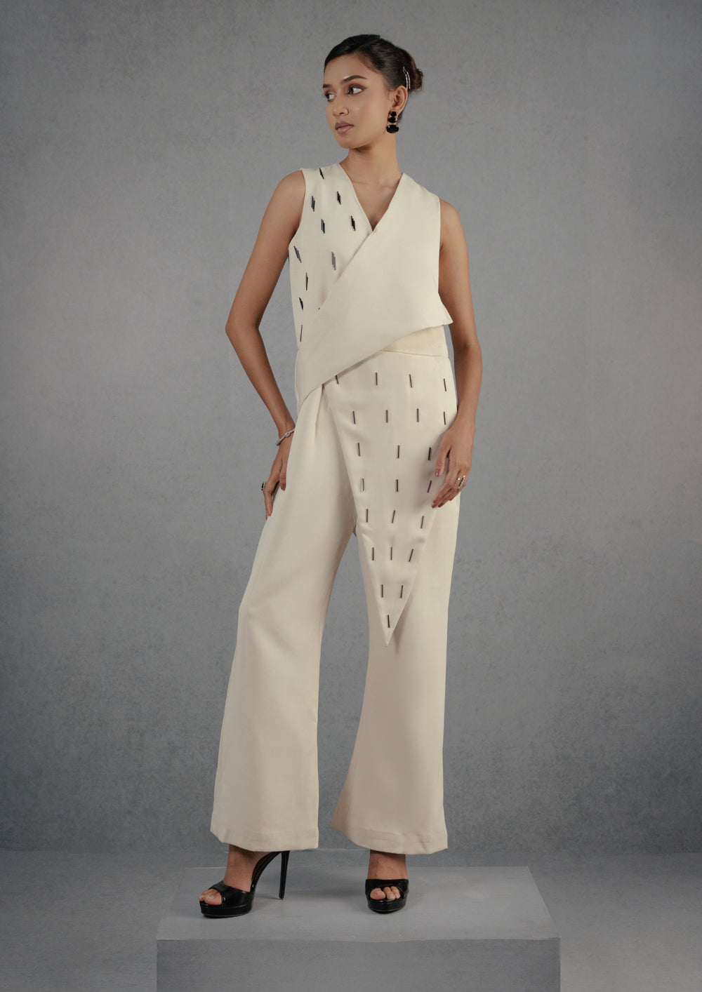 Ivory Pipe Jumpsuit