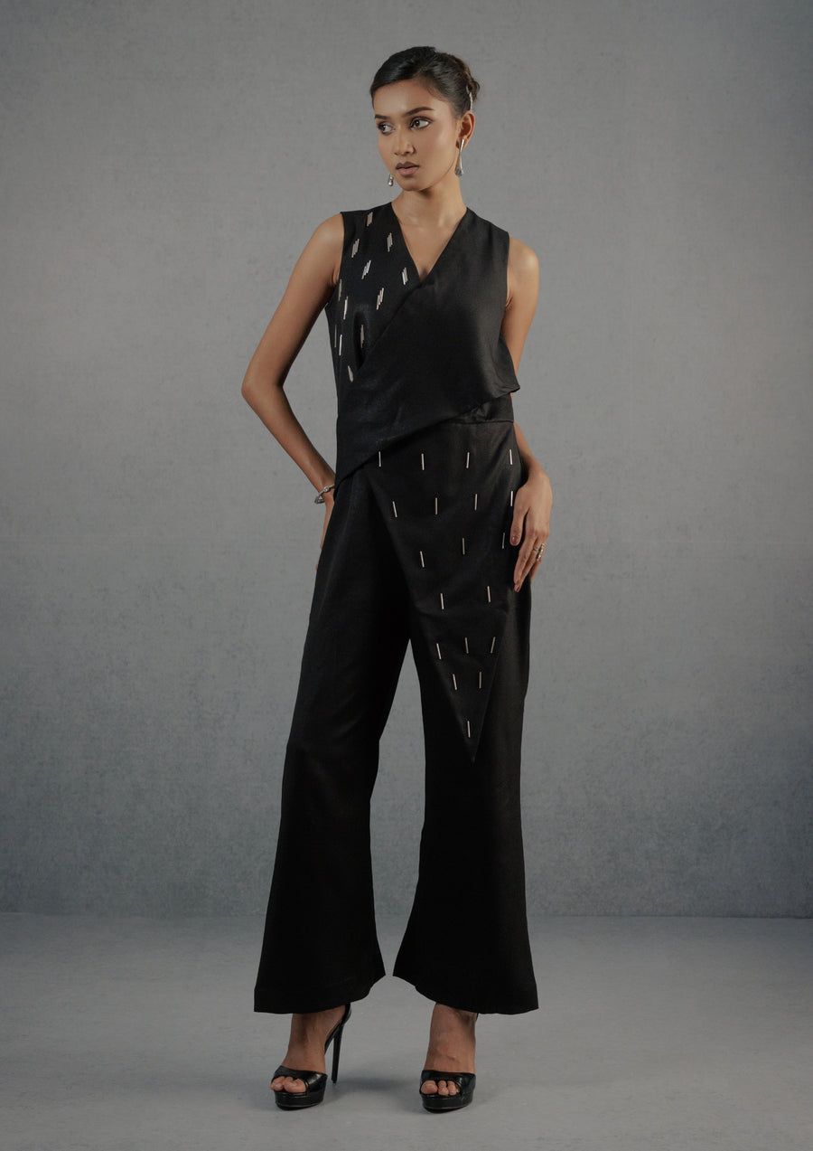 Black Pipe Jumpsuit