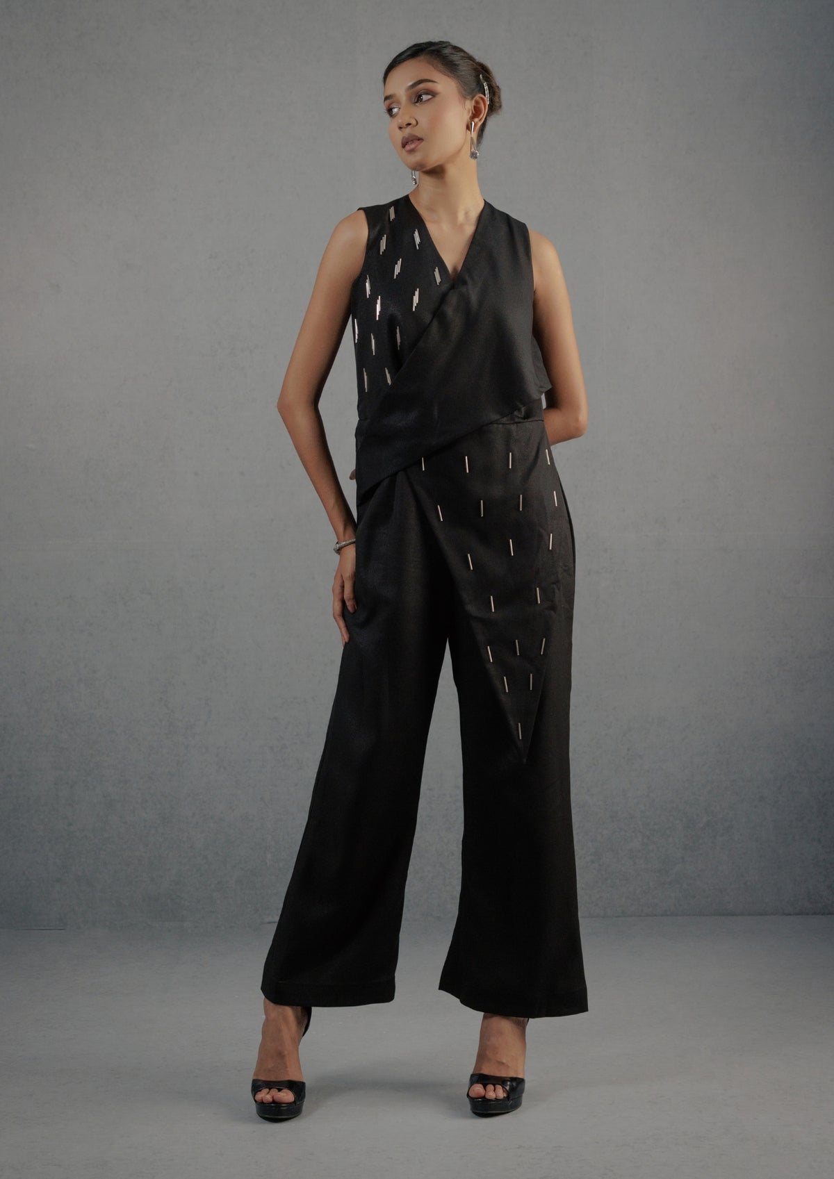 Black Pipe Jumpsuit - View 6