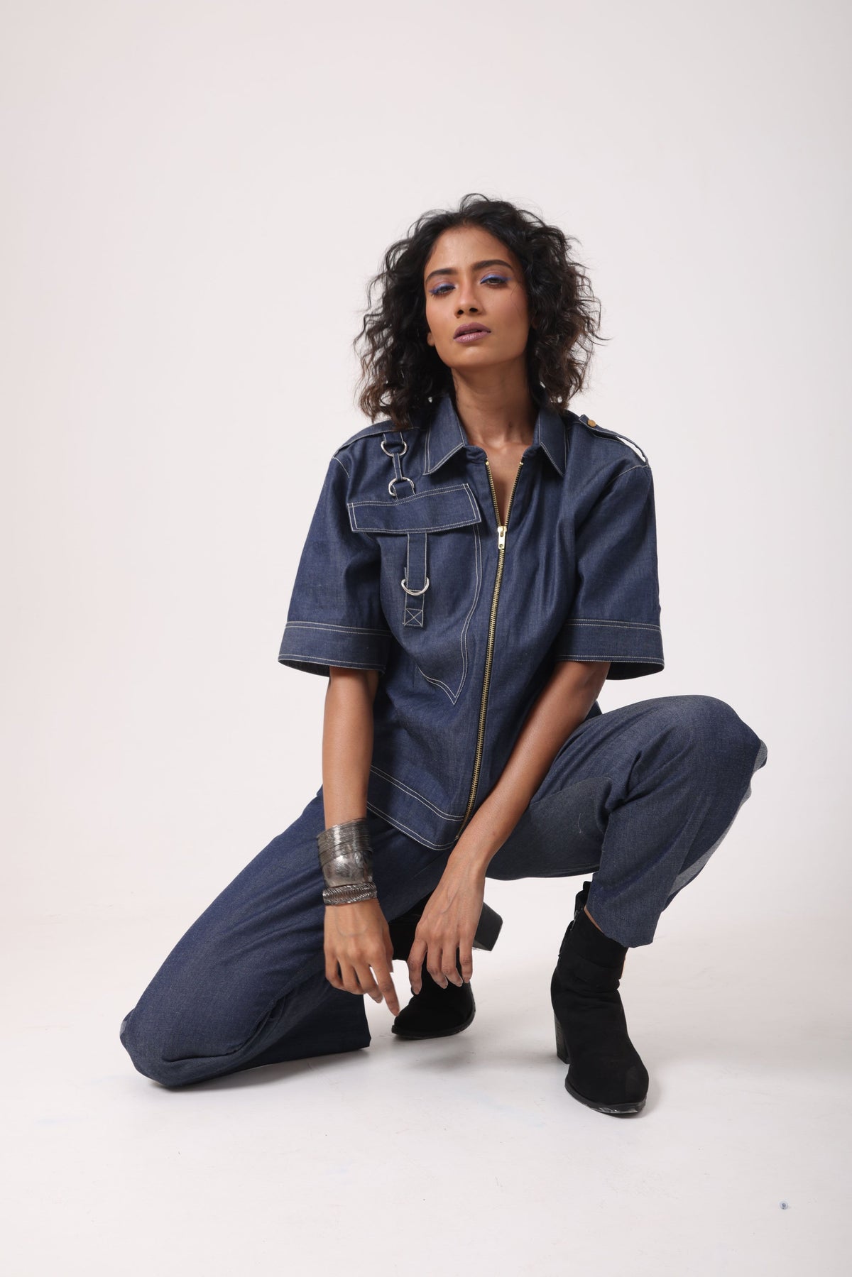 Dark Denim Anchor Co-Ord Set - View 2