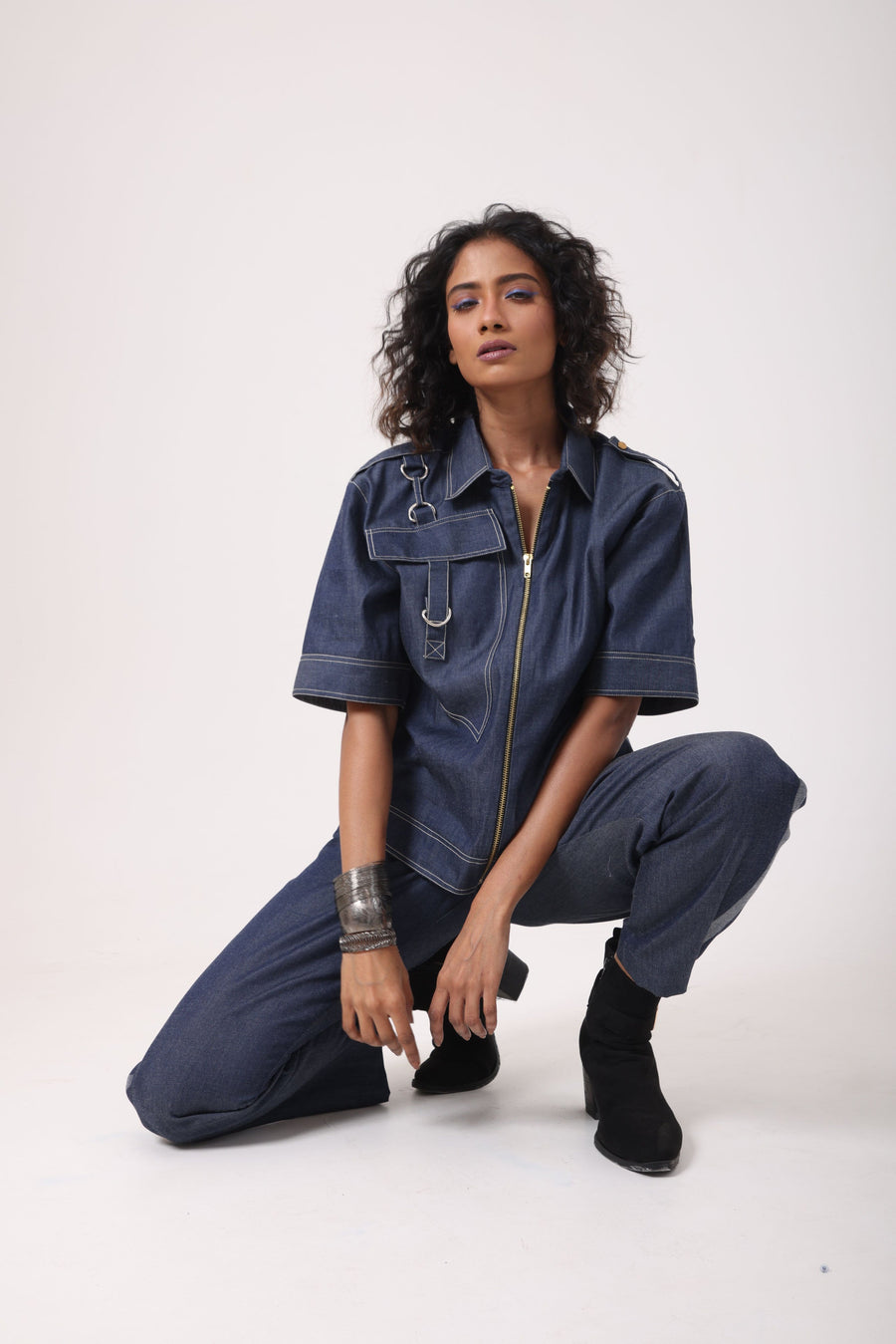 Dark Denim Anchor Co-Ord Set - Alternate