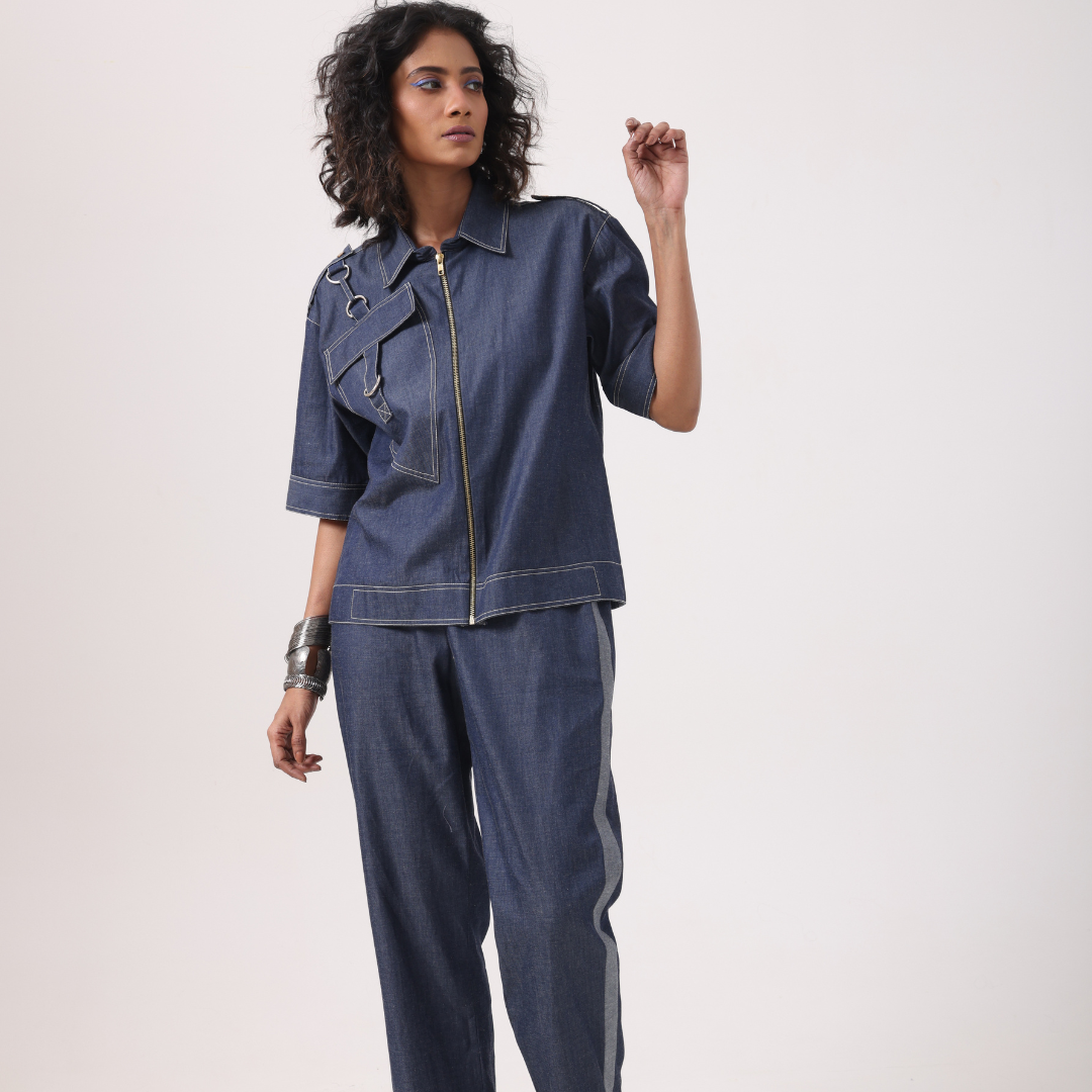 Dark Denim Anchor Co-Ord Set - View 1