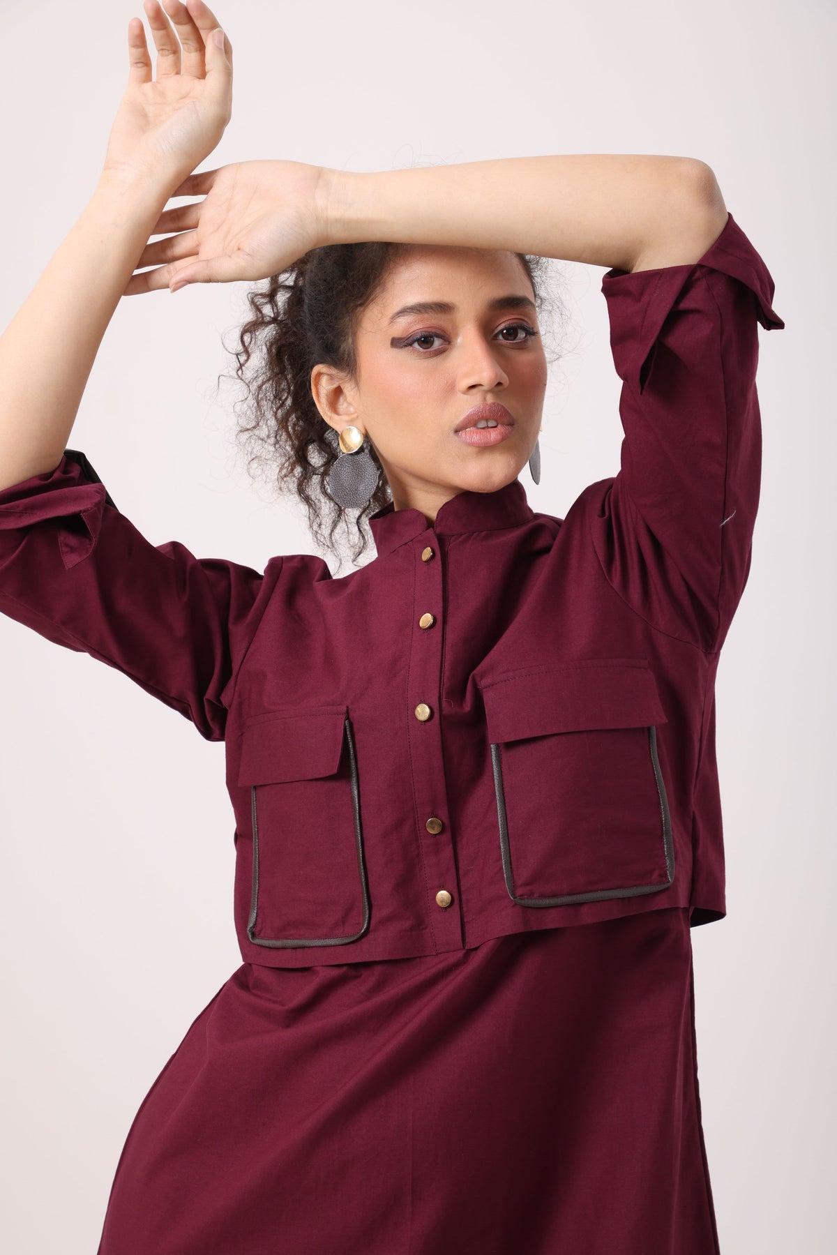 Landscape Dress in Wine - View 3