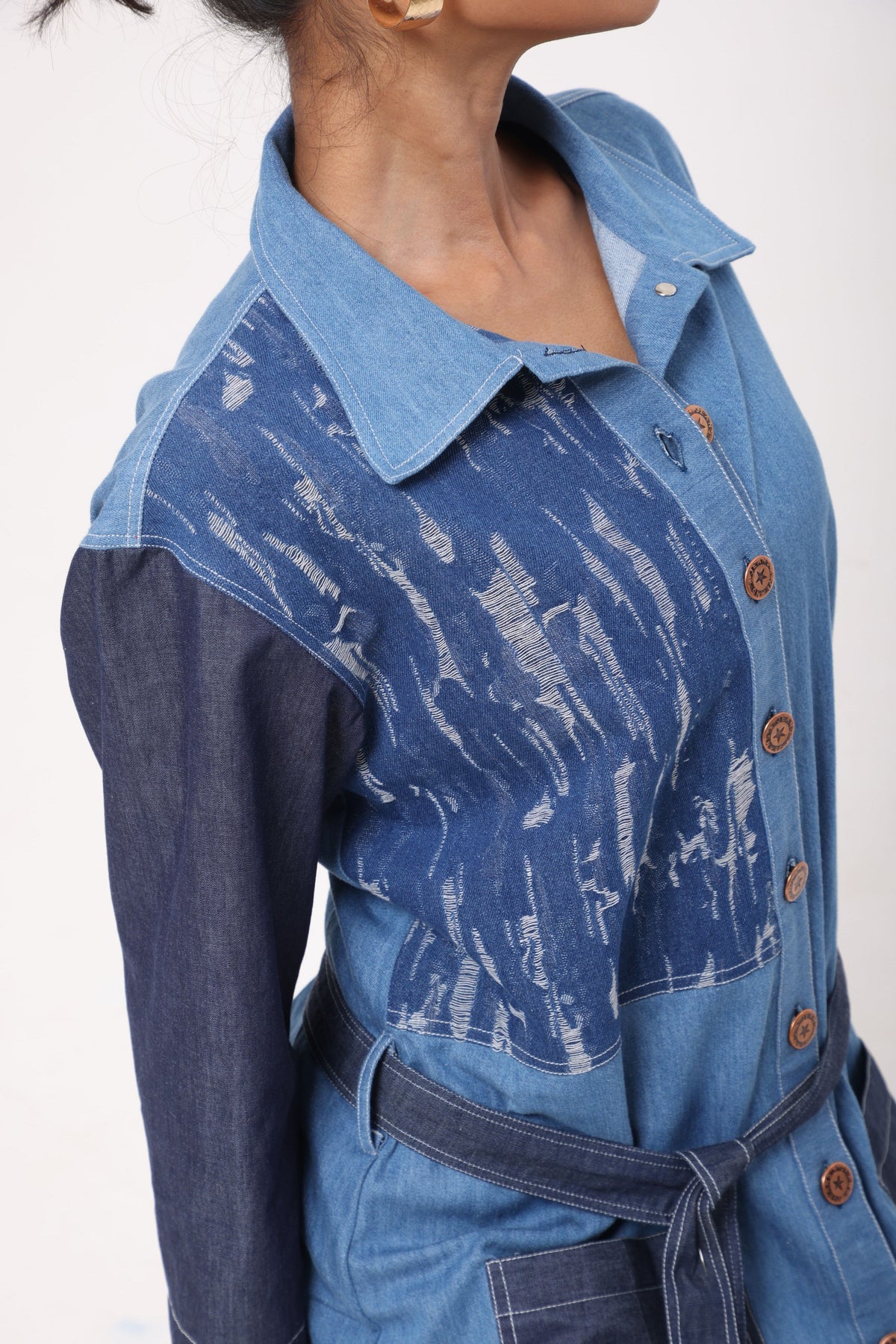 Rugged - Dark Denim Shirt Dress - View 3