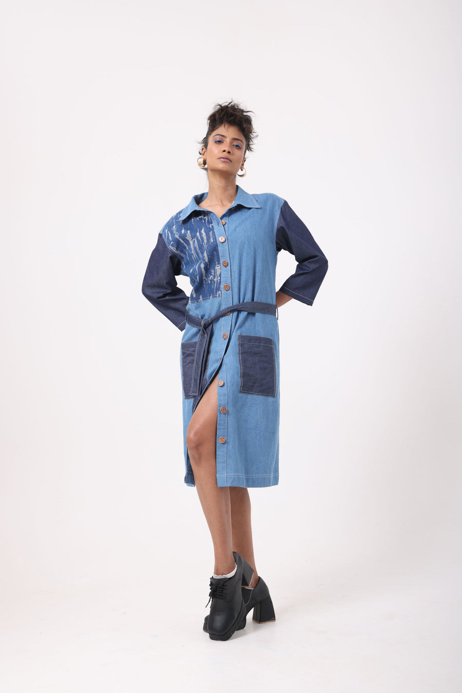 Rugged - Dark Denim Shirt Dress - Alternate