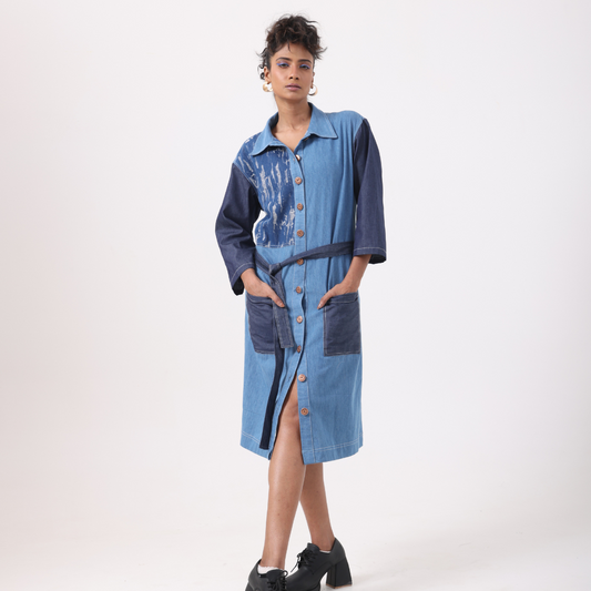 Rugged - Dark Denim Shirt Dress