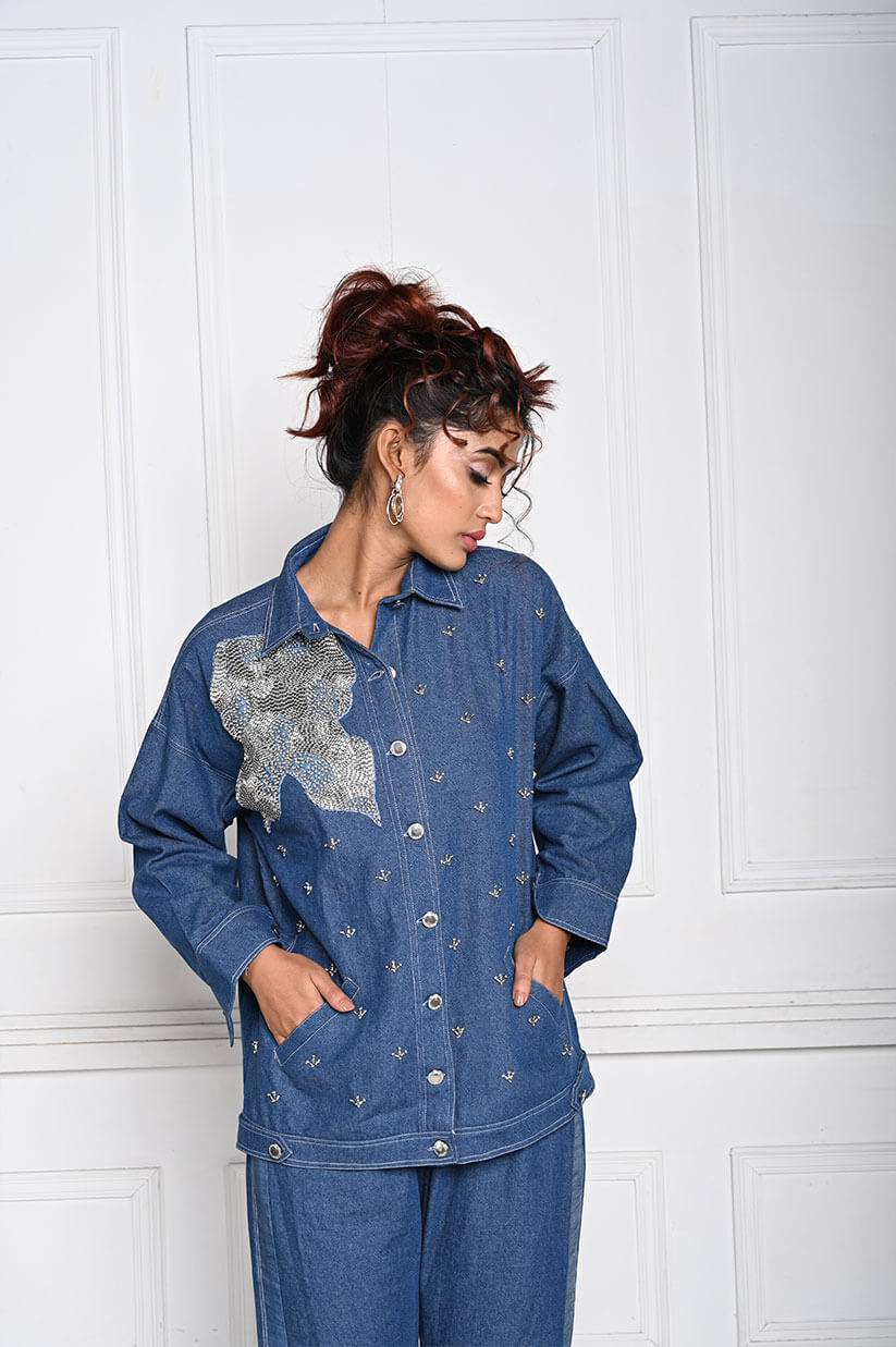 Star Lit Denim Jacket - View 3
