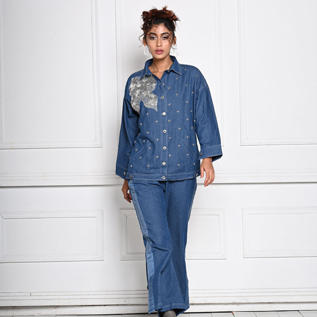 Star Lit Denim Jacket - View 1