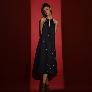 Cube Cotton Halter Dress