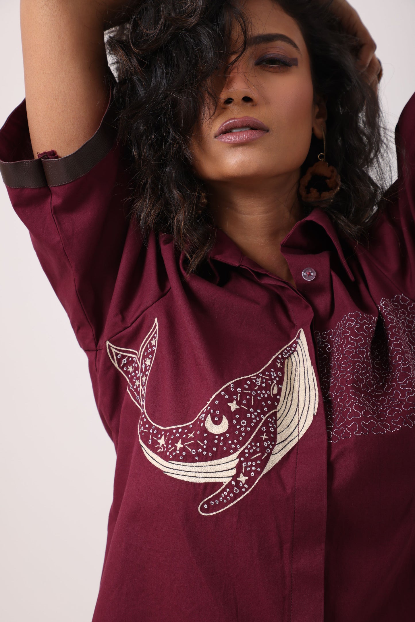 Whale Co-Ord Set in Wine